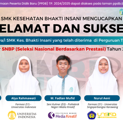 SMK Kesehatan Bhakti Insani Raih Prestasi Gemilang! 5 Siswa Lolos PTN Jalur SNBP 2024